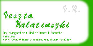 veszta malatinszki business card